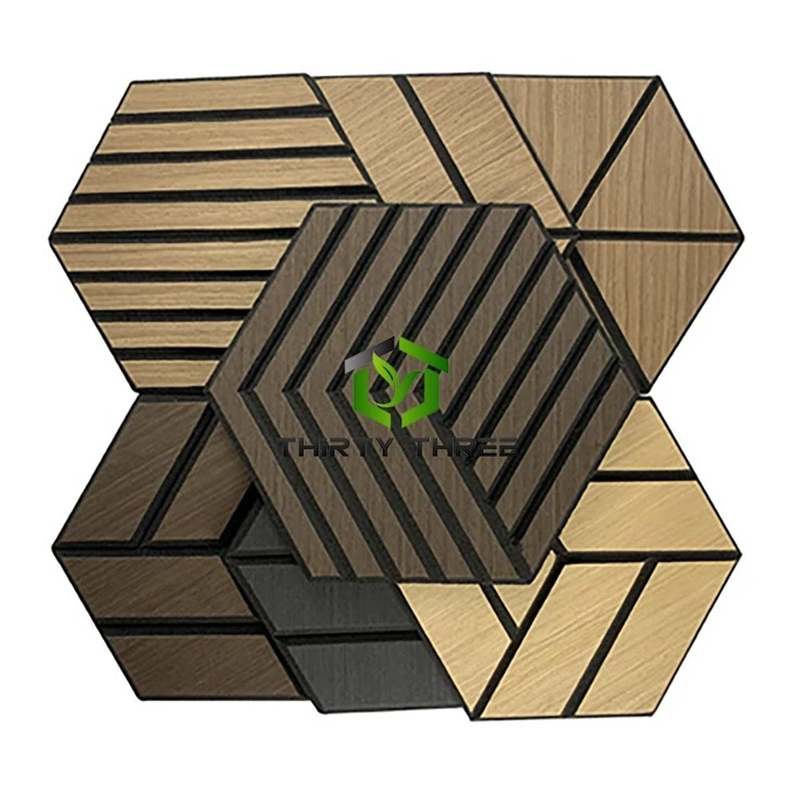 Good Price Fireproof Technical Smudging Acoustic Wooden Slat Panel